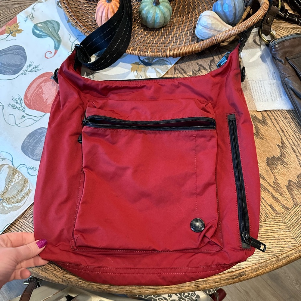 Coach Nylon Red Crossbody Bag